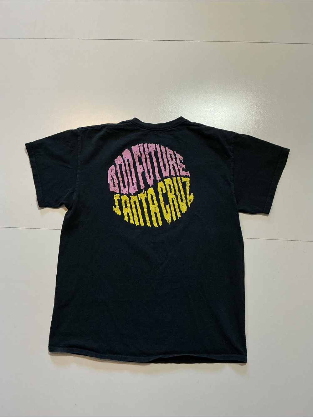 Odd Future X Santa Cruz Skateboards Donut Black Graphic Crew S/S T-Shirt